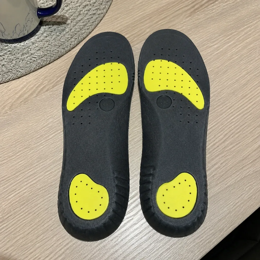 A pair of Blundstone Comfort Classic Footbed insoles after three weeks of daily wear