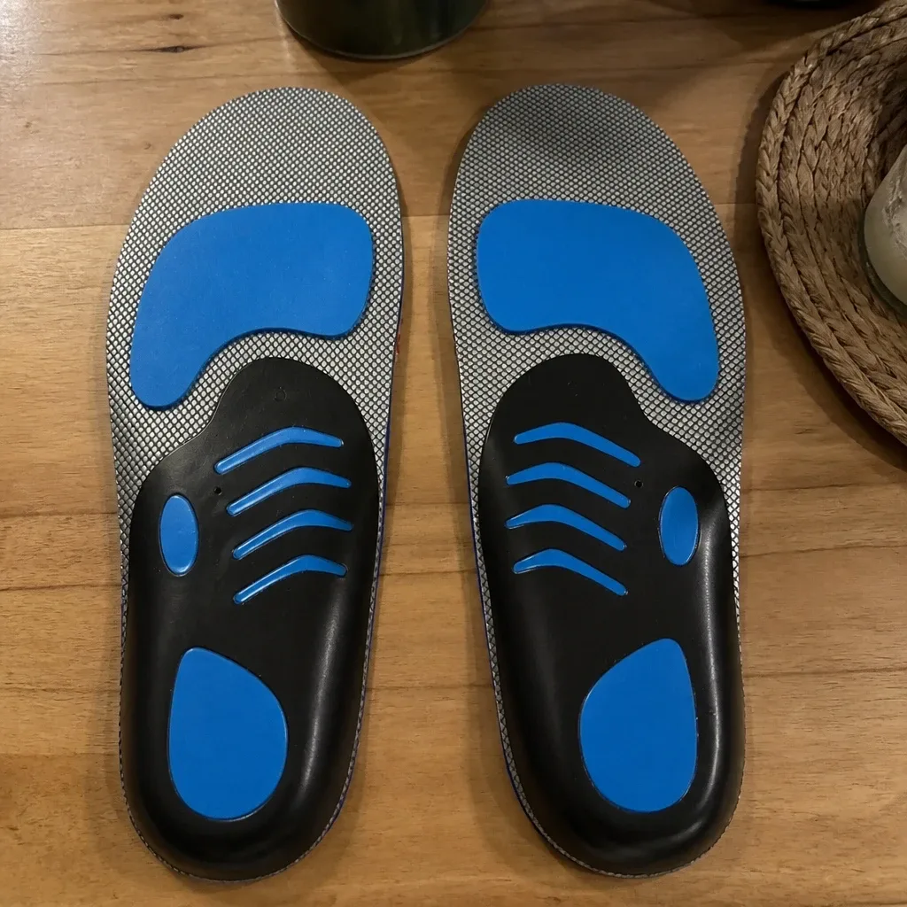 Boot Doc Comfort Insoles drying on the kitchen table after a hand-wash