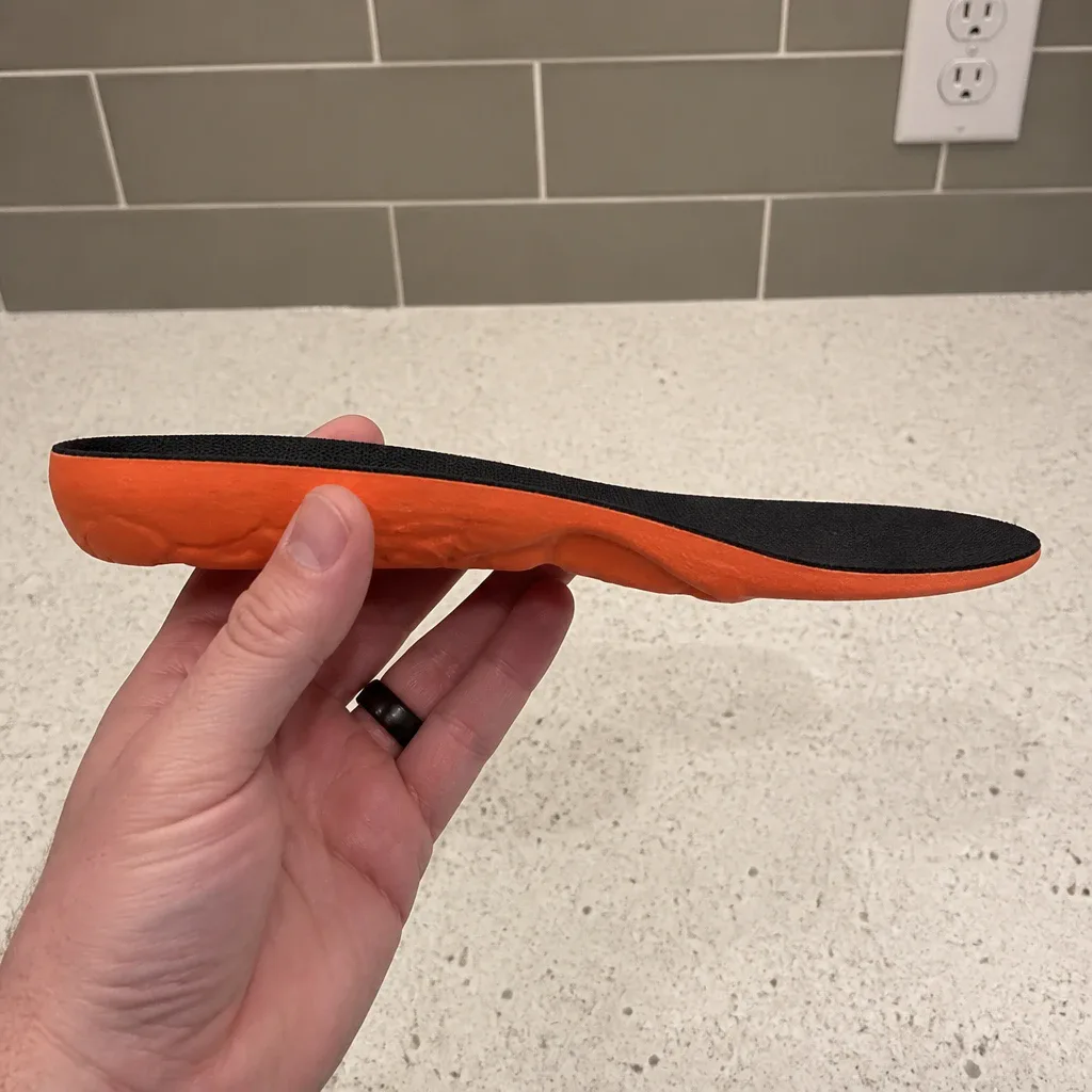 BRUNT Super CUSH'N Insole shown from the side to check shell flex