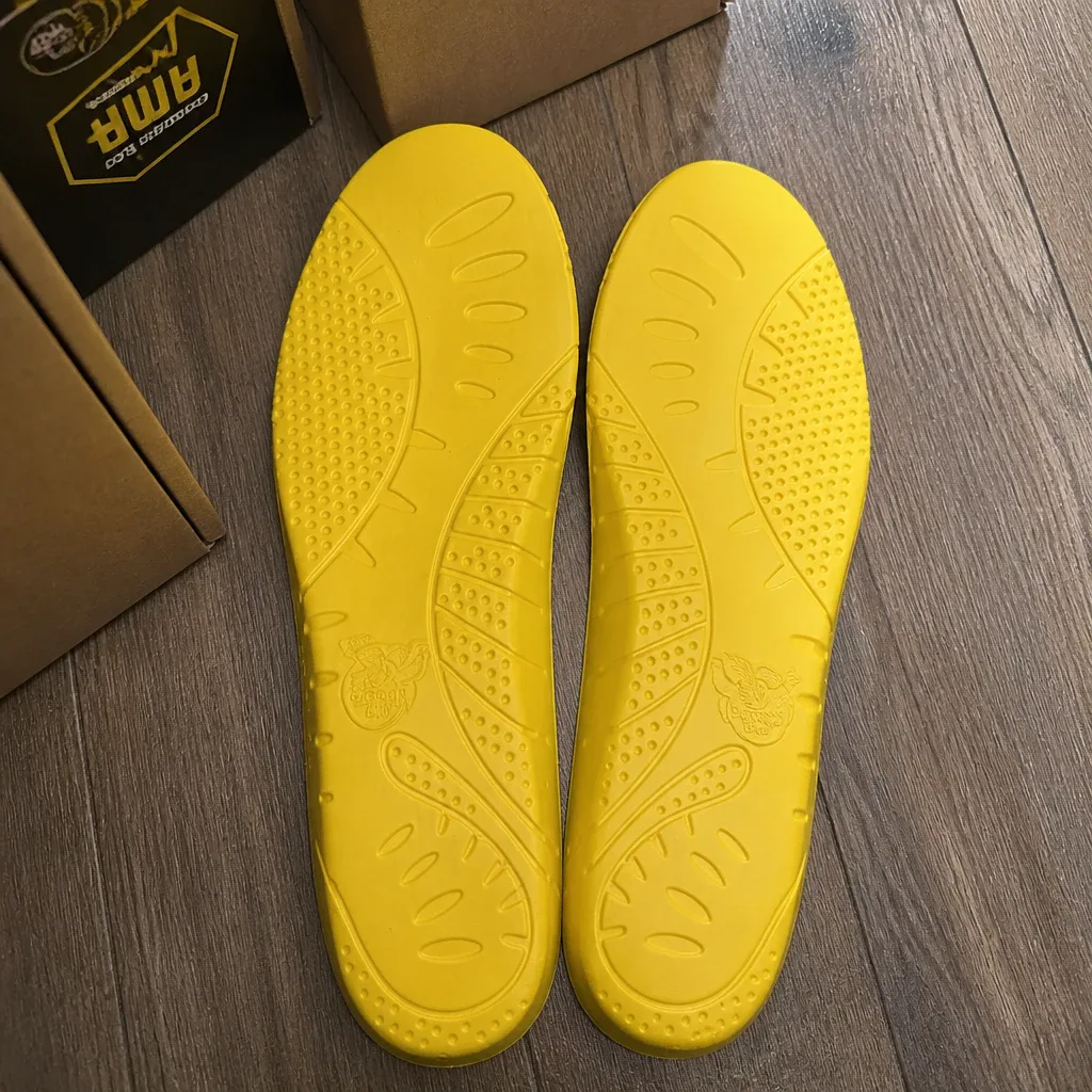 Georgia Boot AMP Insoles with their packaging on the floor