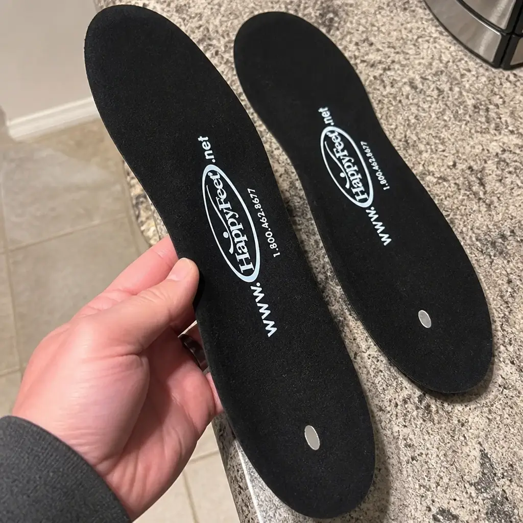 Happy Feet fluid orthotic insole held in hand