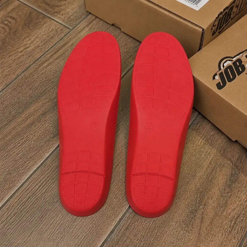 JobSite insoles and packaging on the floor