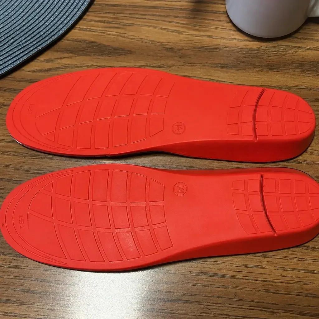 JobSite Heavy Duty insoles on a kitchen table after three weeks of wear