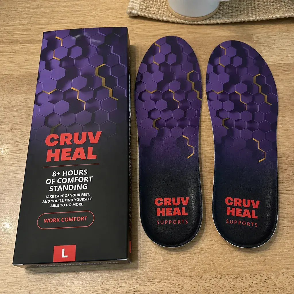CRUVHEAL Work Comfort Orthotic Insoles