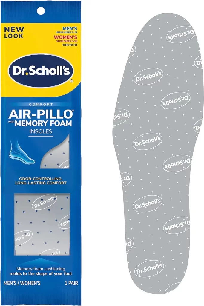 best memory foam insoles for foot support and cushioning